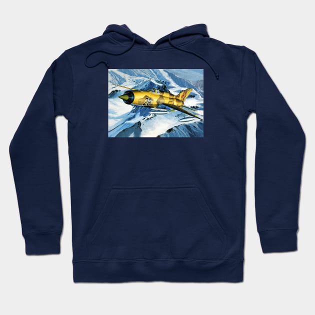 Mig21 Mountain Patrol Hoodie by Aircraft.Lover